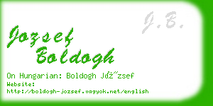 jozsef boldogh business card